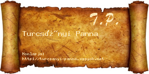 Turcsányi Panna névjegykártya